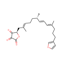 C/C(=C\C=C\[C@@H](C)CC/C=C(\C)C[C@H]1OC(=O)C(=O)C1=O)CCCc1ccoc1 ZINC000140795463