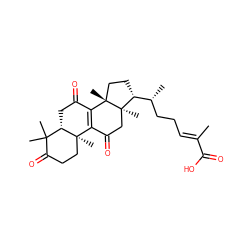 C/C(=C\CC[C@@H](C)[C@H]1CC[C@@]2(C)C3=C(C(=O)C[C@]12C)[C@@]1(C)CCC(=O)C(C)(C)[C@@H]1CC3=O)C(=O)O ZINC000095592996