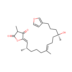 C/C(=C\CC[C@](C)(O)CCCc1ccoc1)CCC[C@H](C)/C=C1\OC(=O)C(C)C1=O ZINC000034215645