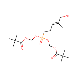 C/C(=C\CCP(=O)(OCOC(=O)C(C)(C)C)OCOC(=O)C(C)(C)C)CO ZINC000914431421