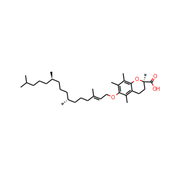 C/C(=C\COc1c(C)c(C)c2c(c1C)CC[C@](C)(C(=O)O)O2)CCC[C@H](C)CCC[C@H](C)CCCC(C)C ZINC000096272102