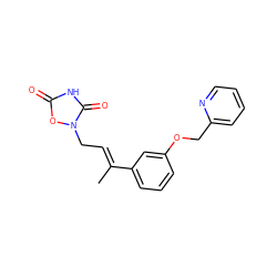 C/C(=C\Cn1oc(=O)[nH]c1=O)c1cccc(OCc2ccccn2)c1 ZINC000013558174