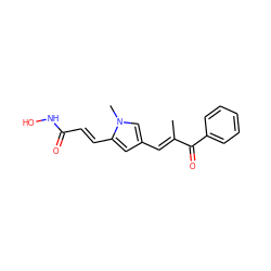 C/C(=C\c1cc(/C=C/C(=O)NO)n(C)c1)C(=O)c1ccccc1 ZINC000013643615