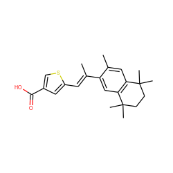 C/C(=C\c1cc(C(=O)O)cs1)c1cc2c(cc1C)C(C)(C)CCC2(C)C ZINC000001539543