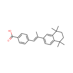 C/C(=C\c1ccc(C(=O)O)cc1)c1ccc2c(c1)C(C)(C)CCC2(C)C ZINC000004475360