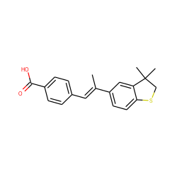 C/C(=C\c1ccc(C(=O)O)cc1)c1ccc2c(c1)C(C)(C)CS2 ZINC000013652275