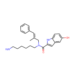 C/C(=C\c1ccccc1)CN(CCCCCCN)C(=O)c1cc2cc(O)ccc2[nH]1 ZINC000028825965