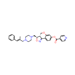 C/C(=C\c1ccccc1)CN1CCN(C[C@@H]2ON=C3c4ccc(OC(=O)c5ccncc5)cc4OC[C@H]32)CC1 ZINC000028111658