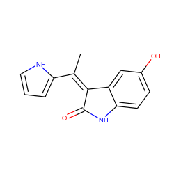 C/C(=C1/C(=O)Nc2ccc(O)cc21)c1ccc[nH]1 ZINC000014962796