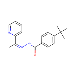 C/C(=N/NC(=O)c1ccc(C(C)(C)C)cc1)c1ccccn1 ZINC000013110528