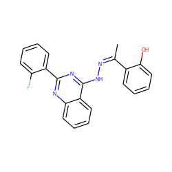 C/C(=N/Nc1nc(-c2ccccc2F)nc2ccccc12)c1ccccc1O ZINC000018066430