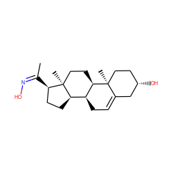 C/C(=N/O)[C@@H]1CC[C@@H]2[C@@H]3CC=C4C[C@@H](O)CC[C@]4(C)[C@@H]3CC[C@]12C ZINC000027434187