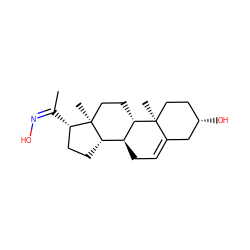 C/C(=N/O)[C@H]1CC[C@H]2[C@@H]3CC=C4C[C@@H](O)CC[C@]4(C)[C@H]3CC[C@]12C ZINC000013834925