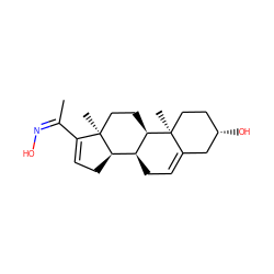 C/C(=N/O)C1=CC[C@@H]2[C@@H]3CC=C4C[C@@H](O)CC[C@]4(C)[C@@H]3CC[C@]12C ZINC000027518639