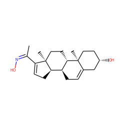 C/C(=N/O)C1=CC[C@@H]2[C@@H]3CC=C4C[C@@H](O)CC[C@]4(C)[C@H]3CC[C@]12C ZINC000095607475