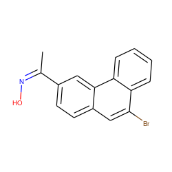 C/C(=N/O)c1ccc2cc(Br)c3ccccc3c2c1 ZINC000100134260