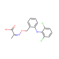 C/C(=N/OCc1ccccc1Nc1c(Cl)cccc1Cl)C(=O)O ZINC000029041586