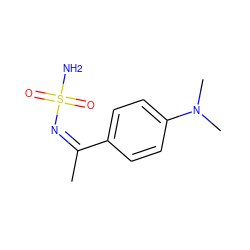 C/C(=N/S(N)(=O)=O)c1ccc(N(C)C)cc1 ZINC000027108284