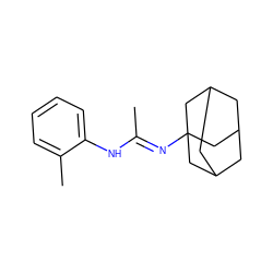 C/C(=N\C12CC3CC(CC(C3)C1)C2)Nc1ccccc1C ZINC000003915174