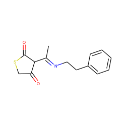 C/C(=N\CCc1ccccc1)C1C(=O)CSC1=O ZINC000017720636