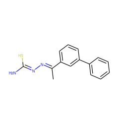 C/C(=N\N=C(\N)S)c1cccc(-c2ccccc2)c1 ZINC000013580125