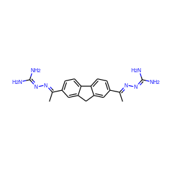 C/C(=N\N=C(N)N)c1ccc2c(c1)Cc1cc(/C(C)=N/N=C(N)N)ccc1-2 ZINC000136969582