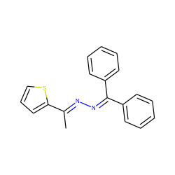 C/C(=N\N=C(c1ccccc1)c1ccccc1)c1cccs1 ZINC000013111340