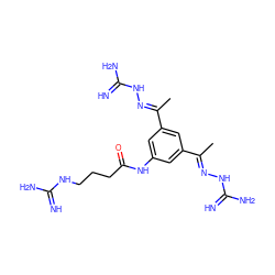 C/C(=N\NC(=N)N)c1cc(NC(=O)CCCNC(=N)N)cc(/C(C)=N/NC(=N)N)c1 ZINC000066259694