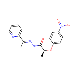 C/C(=N\NC(=O)[C@H](C)Oc1ccc([N+](=O)[O-])cc1)c1ccccn1 ZINC000000375436