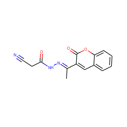 C/C(=N\NC(=O)CC#N)c1cc2ccccc2oc1=O ZINC000004671593