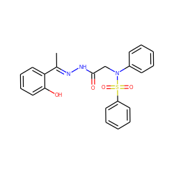 C/C(=N\NC(=O)CN(c1ccccc1)S(=O)(=O)c1ccccc1)c1ccccc1O ZINC000018201394