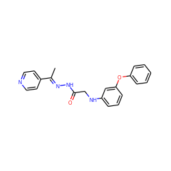 C/C(=N\NC(=O)CNc1cccc(Oc2ccccc2)c1)c1ccncc1 ZINC000201288522