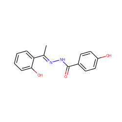 C/C(=N\NC(=O)c1ccc(O)cc1)c1ccccc1O ZINC000096809749