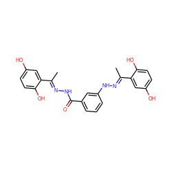 C/C(=N\NC(=O)c1cccc(N/N=C(\C)c2cc(O)ccc2O)c1)c1cc(O)ccc1O ZINC000012635659