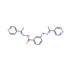 C/C(=N\NC(=O)c1cccc(N/N=C(\C)c2ccncc2)c1)c1ccncc1 ZINC000004863544