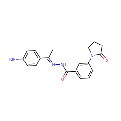 C/C(=N\NC(=O)c1cccc(N2CCCC2=O)c1)c1ccc(N)cc1 ZINC000012343223