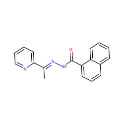 C/C(=N\NC(=O)c1cccc2ccccc12)c1ccccn1 ZINC000005381999