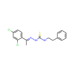 C/C(=N\NC(=S)NCCc1ccccc1)c1ccc(Cl)cc1Cl ZINC000005862139