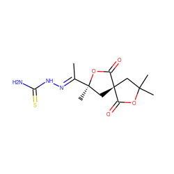 C/C(=N\NC(N)=S)[C@]1(C)C[C@]2(CC(C)(C)OC2=O)C(=O)O1 ZINC000004497899