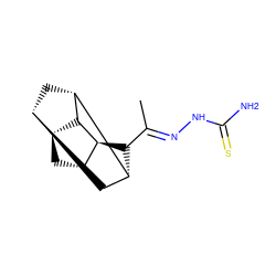 C/C(=N\NC(N)=S)C1[C@H]2[C@H]3C[C@@H]4[C@@H]2[C@@H]2C[C@H]4[C@H]3[C@@H]12 ZINC000261073328