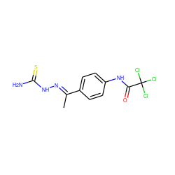 C/C(=N\NC(N)=S)c1ccc(NC(=O)C(Cl)(Cl)Cl)cc1 ZINC000299854920