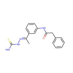 C/C(=N\NC(N)=S)c1cccc(NC(=O)Cc2ccccc2)c1 ZINC000299867114