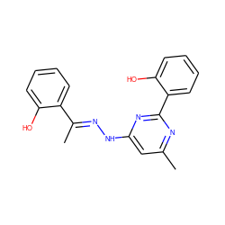 C/C(=N\Nc1cc(C)nc(-c2ccccc2O)n1)c1ccccc1O ZINC000100671062