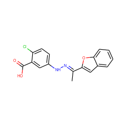 C/C(=N\Nc1ccc(Cl)c(C(=O)O)c1)c1cc2ccccc2o1 ZINC000004924685