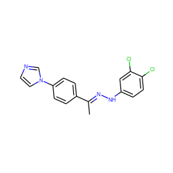 C/C(=N\Nc1ccc(Cl)c(Cl)c1)c1ccc(-n2ccnc2)cc1 ZINC000005071368