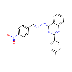 C/C(=N\Nc1nc(-c2ccc(C)cc2)nc2ccccc12)c1ccc([N+](=O)[O-])cc1 ZINC000004989796