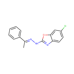 C/C(=N\Nc1nc2ccc(Cl)cc2o1)c1ccccc1 ZINC000004899195