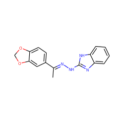 C/C(=N\Nc1nc2ccccc2[nH]1)c1ccc2c(c1)OCO2 ZINC000005070825