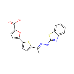 C/C(=N\Nc1nc2ccccc2s1)c1ccc(-c2ccc(C(=O)O)o2)s1 ZINC000059183815