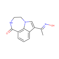 C/C(=N\O)c1cn2c3c(cccc13)C(=O)NCC2 ZINC000013584520